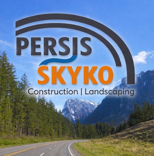 Persis Skyko logo over a Western Washington mountain highway